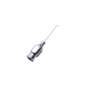 Air Injection Cannula, 27ga, Angled 90 Degrees Shaft, 1.5mm Tip To Bend, Polished Finish, Excluding Hub Overall Length 3/4" (19mm) 